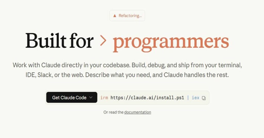 Claude Code - Anthropic's agentic coding tool for developers.