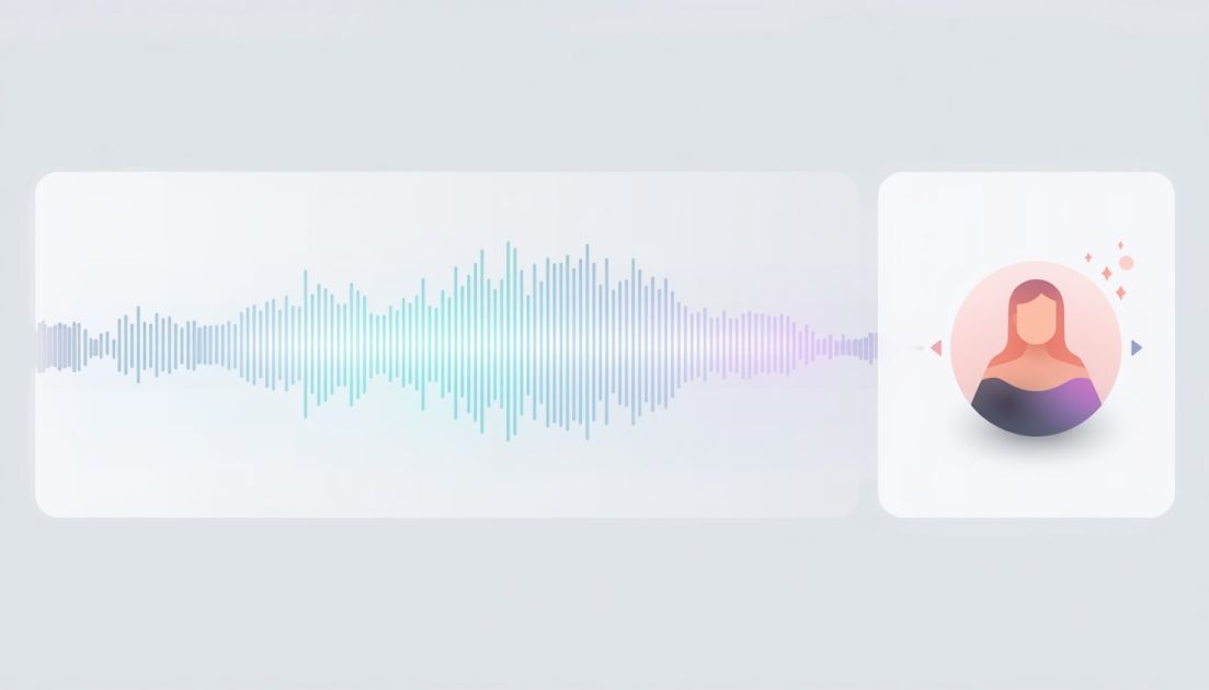 ElevenLabs AI text to speech interface showing voice waveform