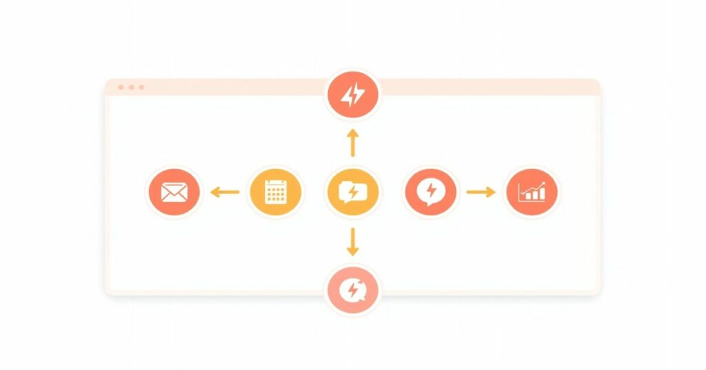 Zapier automation workflow showing connected app integrations
